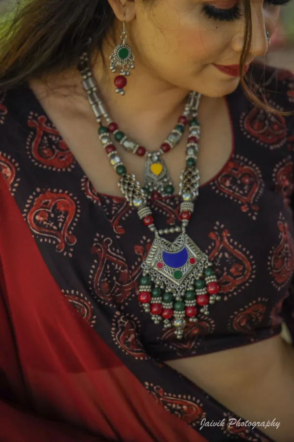 Cotton Ajrakh Chaniya Choli - Image 2