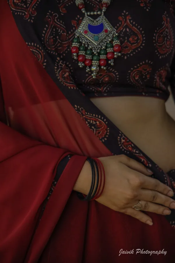 Cotton Ajrakh Chaniya Choli - Image 3
