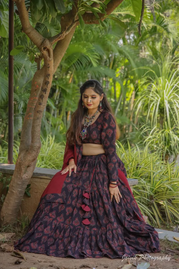 Cotton Ajrakh Chaniya Choli - Image 7