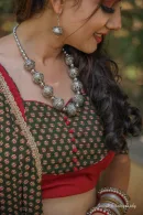 Elegant Maroon & Olive Green Cotton Chaniya Choli Set