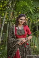Elegant Maroon & Olive Green Cotton Chaniya Choli Set