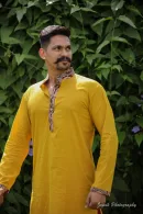Mustard Kalamkari Cotton Chaniya Choli