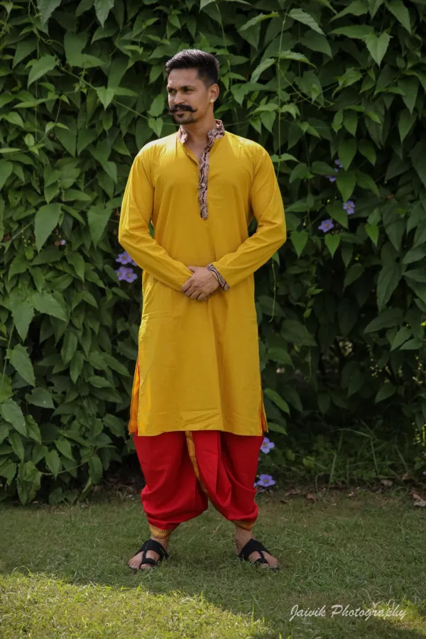 Mustard Kalamkari Cotton Chaniya Choli - Image 4