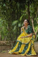 Yellow and Green Chaniya Choli
