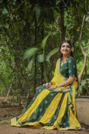 Yellow and Green Chaniya Choli