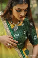 Yellow and Green Chaniya Choli