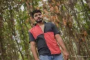 Men’s Half & Half Dual-Tone Casual Cotton Shirt – Black & Brick Red