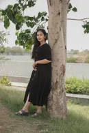 Black Sunshine Embroidered Flared Frock – Sunshine Collection