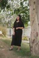 Black Sunshine Embroidered Flared Frock – Sunshine Collection