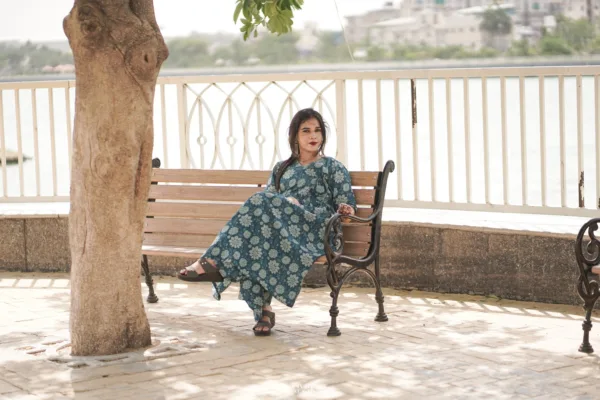 Kalamkari kurti n plazzo sets - Image 5