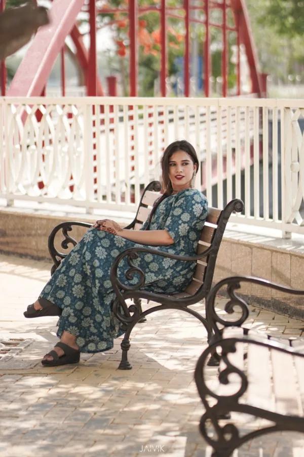 Kalamkari kurti n plazzo sets - Image 4
