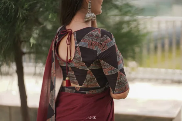 Ajrakh Saree cotton - Image 2