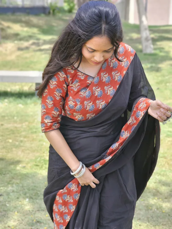 Rang-e- ajrakh Saree Collection - Image 3