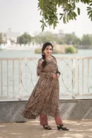 Kalamkari umbrella Anarkali set